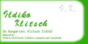 ildiko klitsch business card